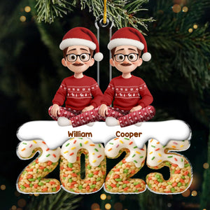 Custom Acrylic Ornament - Personalized Christmas Birthday Gifts For Family, Dog Cat Lovers - Joyful Memories