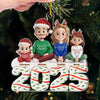 Custom Acrylic Ornament - Personalized Christmas Anniversary Birthday Gifts For Couples, Family, Husband And Wife With Kids - Our Family Is The Best Gift Of All
