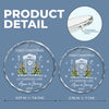 Custom New Home First Home Glass Ornament - Personalized Christmas Ornament For Couples, First Home Keepsake, Housewarming Bauble Gift, New Home Keepsake Gift- Our Little Family, Our New Home