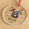 Custom Photo Baby First Christmas Glass Ornament - Personalized Christmas Baby Shower, Gifts For New Moms, New Dads, New Parents - First Little Light