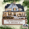 Custom Photo First Christmas In New Home Wood Ornament - Personalized Anniversary Christmas Wedding Gifts For Husband And Wife, Him And Her, New Homeowners, Couples, Friends - Love Fills Home