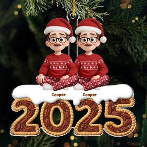 Custom Acrylic Ornament - Personalized Christmas Birthday Gifts For Family, Dog Cat Lovers - Our Family Our Furry Joy