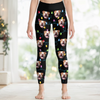 Custom Photo Women Leggings - Personalized Christmas Birthday Gifts For Dog Cat Lovers, Dog Dad And Mom, Cat Owners - Festive Fur Baby Glow