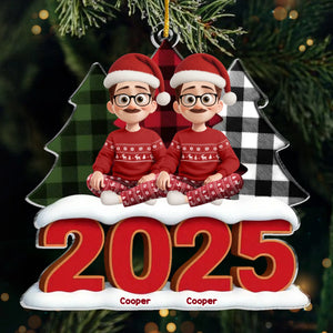 Custom Acrylic Ornament - Personalized Christmas Birthday Gifts For Family, Dog Cat Lovers - Sweet Family Moments