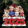 Custom Acrylic Ornament - Personalized Christmas Birthday Gifts For Family, Dog Cat Lovers - Sweet Family Moments