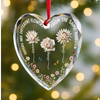 Custom Heart Glass Ornament - Personalized Best Friend Christmas Birthday Gifts For Women, Besties, Sisters, BFF - Bloom Where We Belong