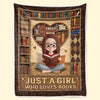 Custom Blanket - Personalized Bookish Gifts For Book Lovers, Bookworms, Readers - Book Love Never Ends