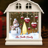 Custom Snowman LED Tabletop Lantern Light - Personalized Christmas Birthday Gifts For Mom, Dad, Brother, Sister, Kids - Frosty Nights Warm Hearts
