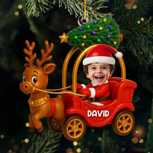 Custom Photo Acrylic Ornament - Personalized Christmas Birthday Gifts For Kids - Little Smiles Sparkle At Christmas