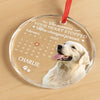 Custom Photo Circle Glass Ornament - Personalized Pet Christmas Memorial Sympathy Gifts For Dogs, Cats - Cherished Paws Forever In Our Hearts