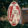 Custom American Football Wood Ornament - Personalized Gift For Birthday, Football Football Lovers, NFL Fans, Sport Lovers, Senior Graduation Gift, Christmas Gifts, Christmas Decoration - Play Hard Dream Big