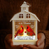 Custom Cardinal LED House Lantern Light - Personalized Christmas Memorial Sympathy Gifts For Loss Of Mom, Dad - A Beautiful Life Forever Remembered