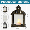 Custom Snowman LED Tabletop Lantern Light - Personalized Christmas Birthday Gifts For Mom, Dad, Brother, Sister, Kids - Love Makes Us Strong Together