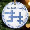 Custom Scrabble Ceramic Ornament - Personalized Christmas Birthday Gifts For Mom, Dad, Brother, Sister, Kids - Together Home Is Where Hearts Unite