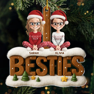 Custom Acrylic Ornament - Personalized Best Friend Christmas Birthday Gifts For Women, Besties, Sisters, BFF - Shiny Like Us