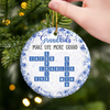 Custom Scrabble Ceramic Ornament - Personalized Birthday Gifts For Grandpa, Grandma - Love Lives Where We Belong