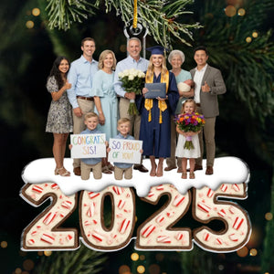 Custom Photo Acrylic Ornament - Personalized Christmas Birthday Gifts For Mom, Dad, Brother, Sister, Kids - All We Need Is Us