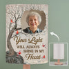 Custom Photo Every Time It Shines, Know My Heart Is Near - New Arrival, Memorial Personalized Custom Linen Bedside Table Lamp - Sympathy Gift For Family Members AMZ