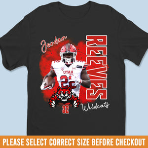 Custom Photo Player Football T-shirt, Hoodie - Personalized Gift For Birthday, Football Football Lovers, NFL Fans, Sport Lovers, Senior Graduation Gift - Tackle Every Challenge