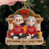 Custom Crochet Acrylic Ornament - Personalized Anniversary Christmas Wedding Gifts For Husband And Wife, Him And Her - Crochet Couple, Knitted In Time