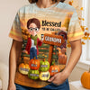 Custom Fall Autumn Unisex T-shirt - Personalized Birthday Gifts For Mom, Grandma - Generations Shine With Shared Love