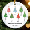 Custom Ceramic Ornament - Personalized Best Friend Christmas Birthday Gifts For Women, Besties, Sisters, BFF - Together Feels Like Magic