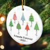 Custom Ceramic Ornament - Personalized Best Friend Christmas Birthday Gifts For Women, Besties, Sisters, BFF - Together Feels Like Magic
