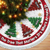 Custom Tree Skirt - Personalized Christmas Birthday Gifts For Mom, Dad, Brother, Sister, Kids - Christmas Glows Where Hearts Unite