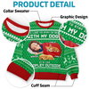 Custom Unisex Ugly Sweatshirt - Personalized Christmas Birthday Gifts For Dog Lovers, Dog Dad And Mom - Santa, Bring Snacks To Bed
