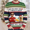 Custom Unisex Ugly Sweatshirt - Personalized Christmas Birthday Gifts For Dog Lovers, Dog Dad And Mom - Dear Santa, Just Bring Beer