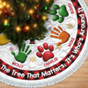 Custom Tree Skirt - Personalized Christmas Birthday Gifts For Mom, Dad, Brother, Sister, Kids - Love Grows Beneath This Tree