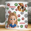 Custom Mug - Personalized Birthday Gifts For Dog Lovers, Dog Dad And Mom - More Dogs Less Worries