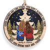 Custom Wood Ornament - Personalized Best Friend Christmas Birthday Gifts For Women, Besties, Sisters, BFF - Through Laughter And Tears