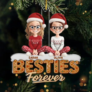 Custom Acrylic Ornament - Personalized Best Friend Christmas Birthday Gifts For Women, Besties, Sisters, BFF - Soulmates Always