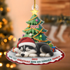 Custom First Christmas Acrylic Ornament - Personalized Christmas Birthday Gifts For Dog Cat Lovers, Dog Dad And Mom, Cat Owners - Purrfectly Festive