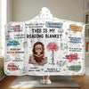 Custom Affirmation Snuggle Blanket, Hoodie Blanket - Personalized Christmas Bookish Gifts For Book Lovers, Bookworms, Readers - Bookaholic And Proud
