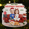 Custom First Christmas Acrylic Ornament - Personalized Anniversary Christmas Wedding Gifts For Husband And Wife, Dog Dad And Mom - Pawfect Match, Confirmed By Santa