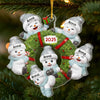 Custom Snowman Family Acrylic Ornament - Personalized Christmas Birthday Gifts For Family, Mom, Dad, Brother, Sister, Kids - Our Frosty Little Family
