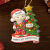 Custom First Christmas Acrylic Ornament - Personalized Christmas Baby Shower, Gender Reveal Gifts For New Moms, New Dads, New Parents - Tiny Snowflake Big Miracle