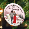 Custom Ceramic Ornament - Personalized Best Friend Christmas Birthday Gifts For Women, Besties, Sisters, BFF - Laughing All The Way Together