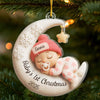 Custom First Christmas Acrylic Ornament - Personalized Christmas Baby Shower, Gender Reveal Gifts For New Moms, New Dads, New Parents - Love Born This Year