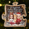 Custom Acrylic Ornament - Personalized Best Friend Christmas Birthday Gifts For Women, Besties, Sisters, BFF - Coffee Chats And Christmas Cheer