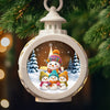 Custom Snowman Candlelight Lantern Ornament - Personalized Christmas Birthday Gifts For Mom, Grandma - Snowy Days Warm Hugs