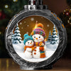 Custom Snowman Candlelight Lantern Ornament - Personalized Christmas Birthday Gifts For Mom, Grandma - Snowy Days Warm Hugs