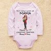 Custom First Christmas Long Sleeve Baby Onesie - Personalized Christmas Baby Shower, Gender Reveal Gifts For New Moms, New Dads, New Parents - Tiny Hands Big Love