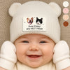 Custom Photo Baby Beanie And Mittens Set - Personalized Baby Shower, Gender Reveal Gifts For New Moms, New Dads, New Parents, Dog Cat Lovers - Dream Big Little One