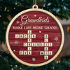 Custom Scrabble Wood Ornament - Personalized Birthday Gifts For Grandpa, Grandma - You Built Our Roots