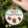 Custom Long Distance Ceramic Ornament - Personalized Best Friend Christmas Birthday Gifts For Women, Besties, Sisters, BFF - Held Beyond Borders