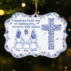 Custom Acrylic Ornament - Personalized Best Friend Christmas Birthday Gifts For Women, Besties, Sisters, BFF - Wrapped In Friendship And Joy