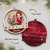 Custom Double Layer Wooden Ornament - Personalized Best Friend Christmas Birthday Gifts For Women, Besties, Sisters, BFF - Cheers To Our Jolly Moments